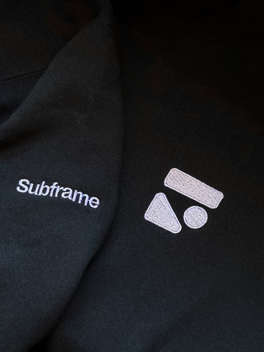 embroidered logo black sweatshirt