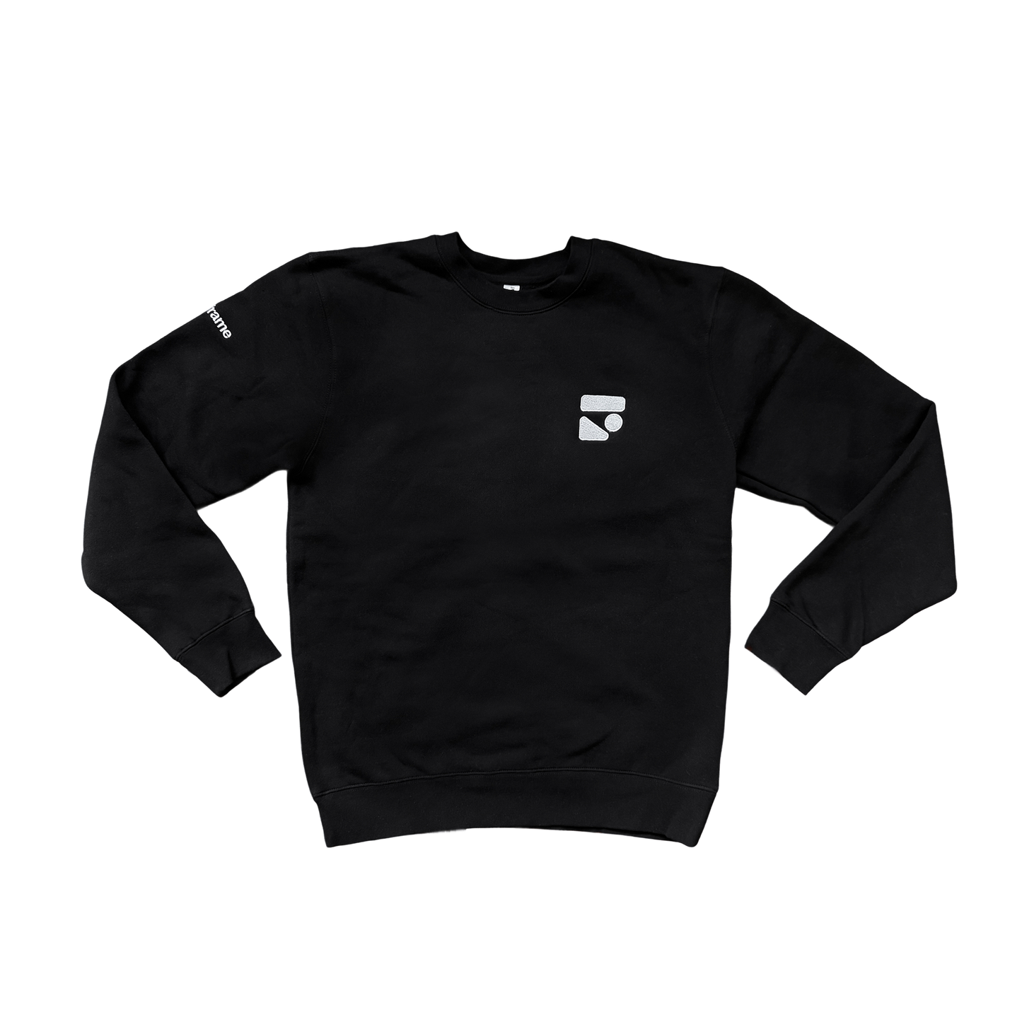embroidered logo black sweatshirt
