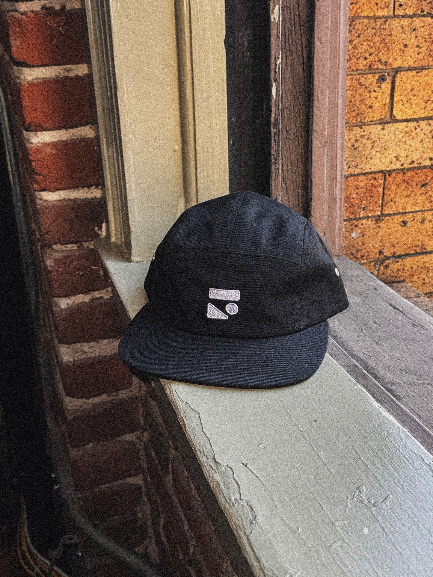 five panel logo cap